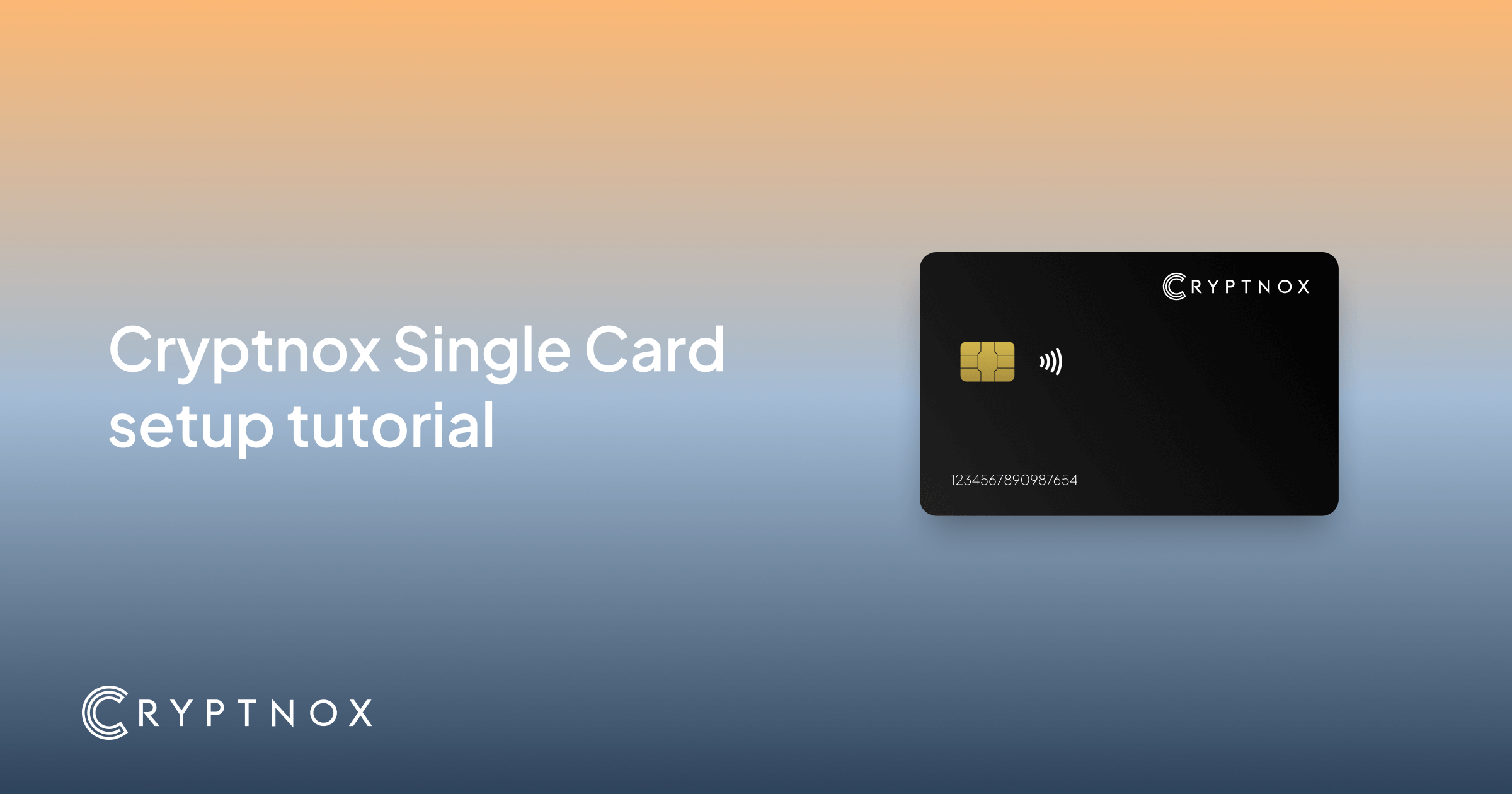 Single Card Setup Guide | Secure Cryptnox Wallet Tutorial