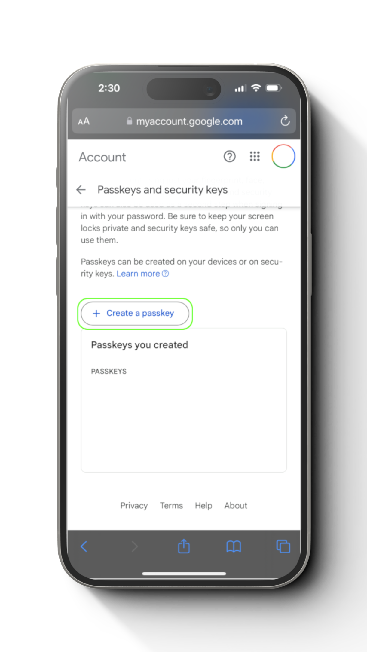 Cryptnox FIDO2 Card for Google Account Mobile Guide