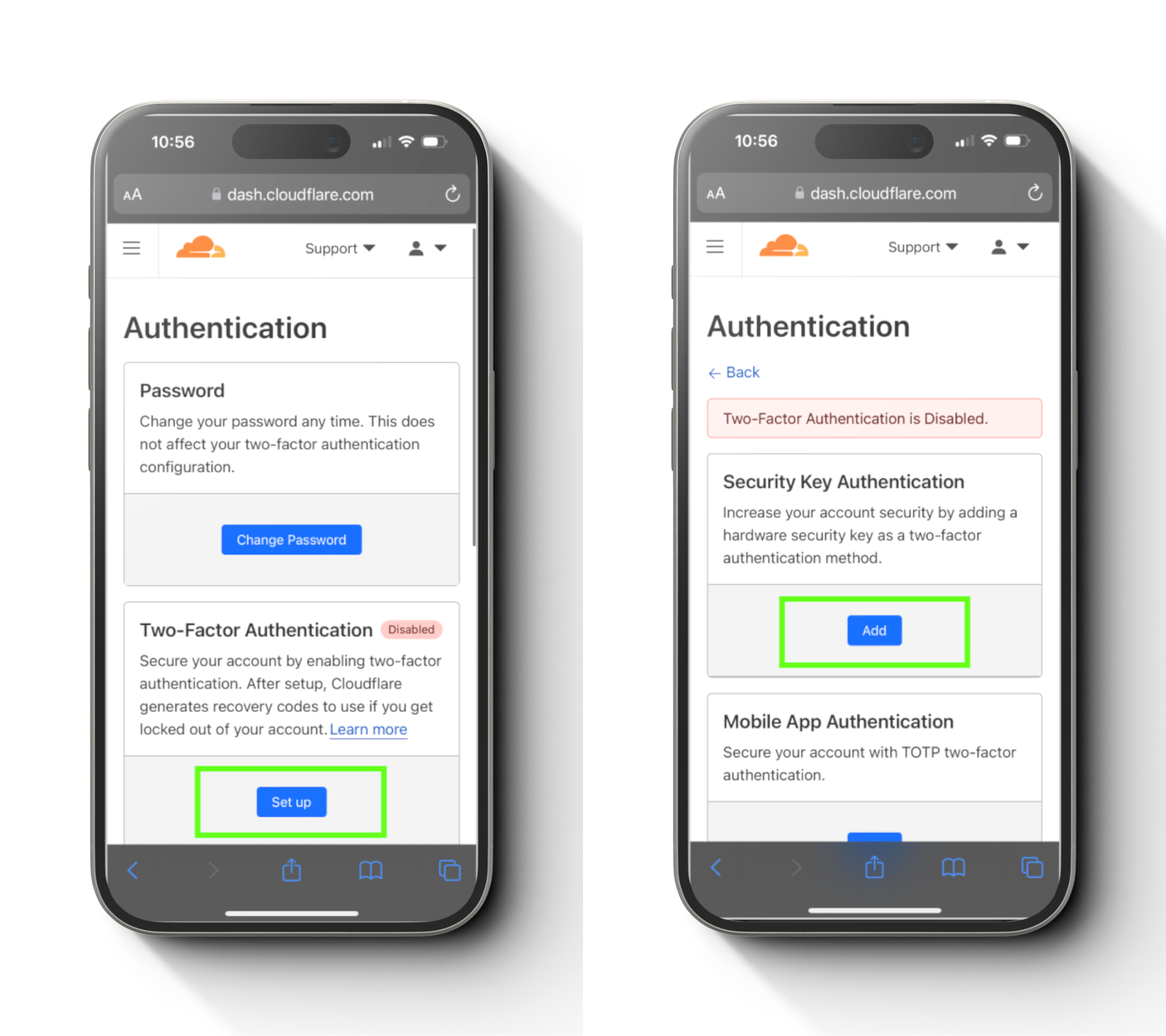 setup Cryptnox FIDO2 card for Cloudflare on Mobile Account