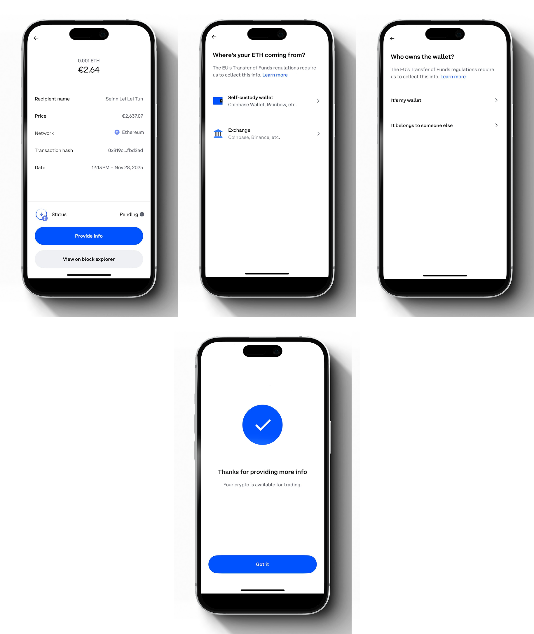 Confirm-arrival-in-Coinbase