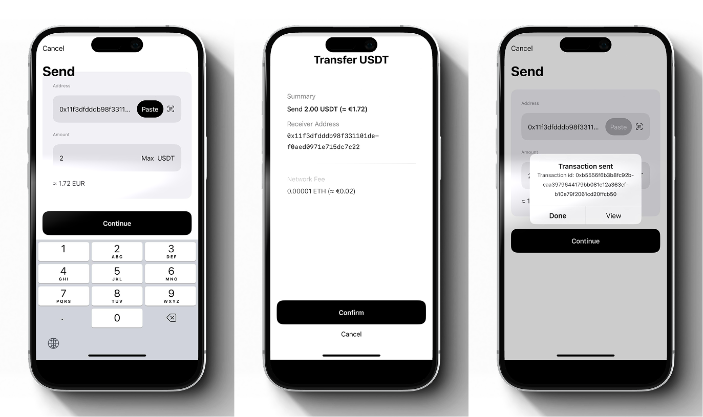 Open the Cryptnox Wallet app. Go to Networks and select Ethereum Mainnet