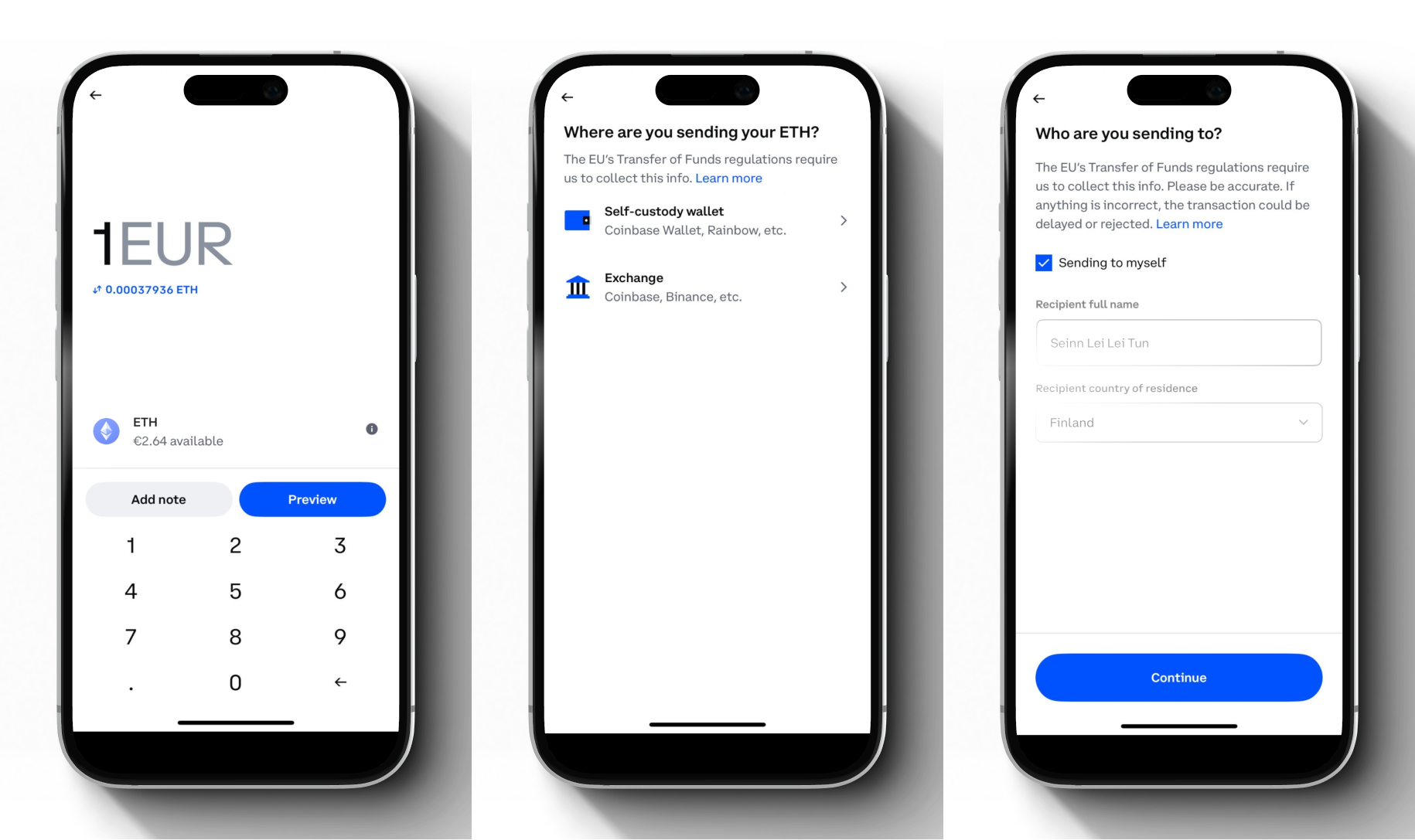 Withdraw from Coinbase