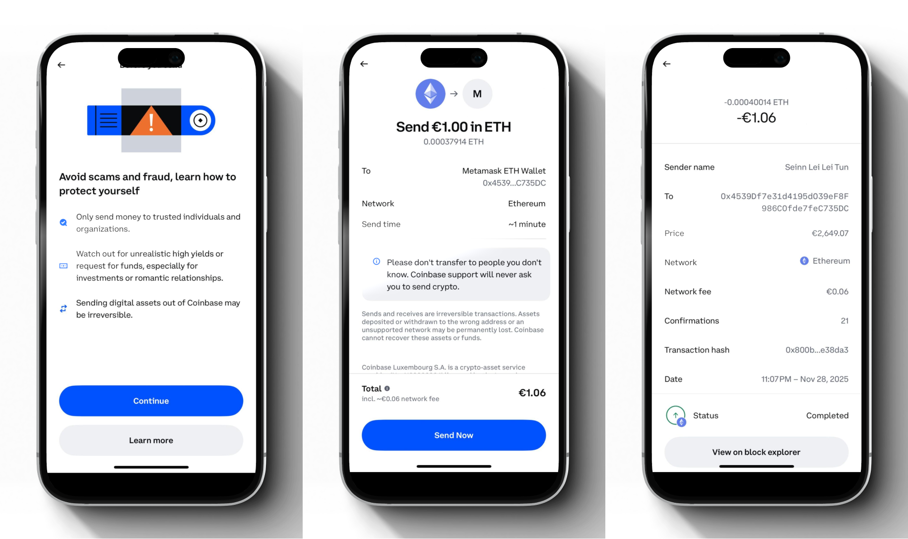 Withdraw from Coinbase