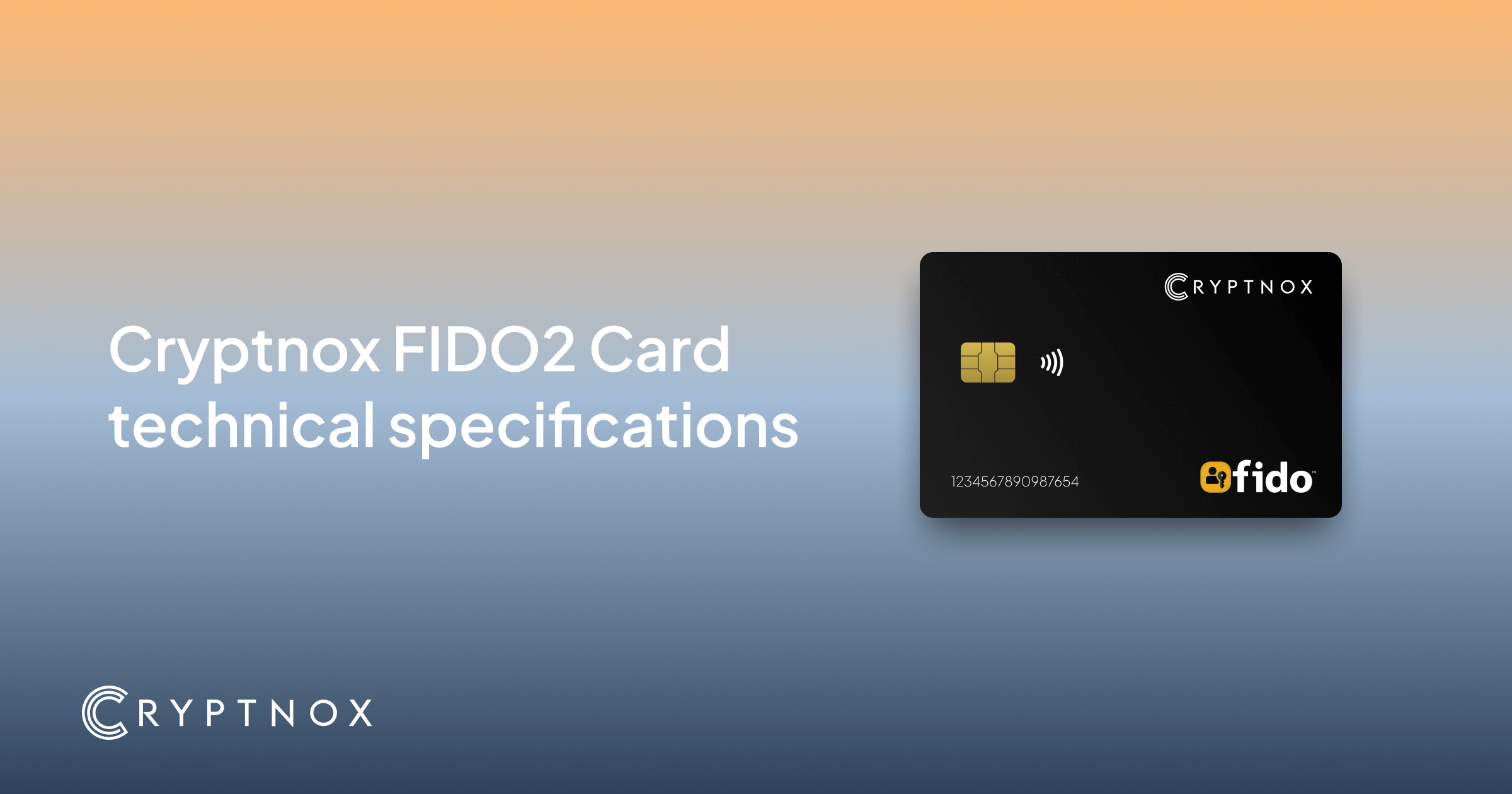 Cryptnox FIDO2 Card Technical Specifications | NFC, USB 2FA