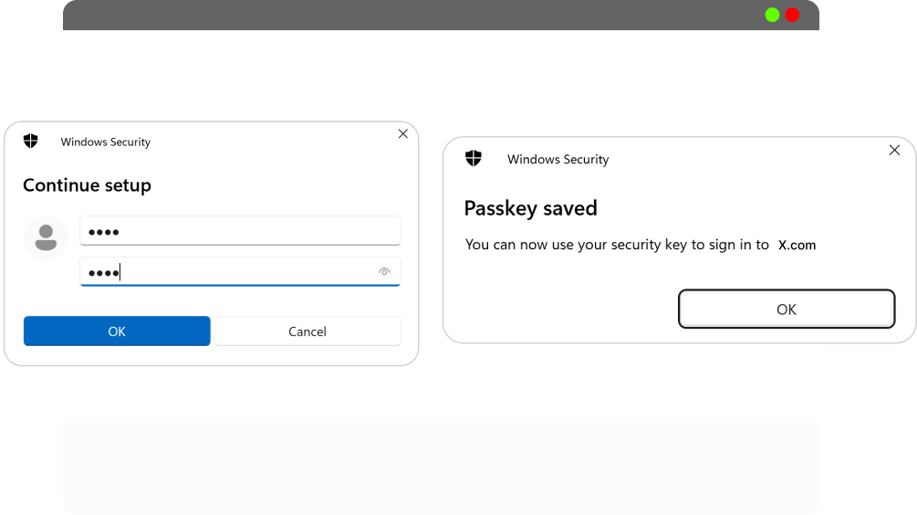 Passkey on X account​