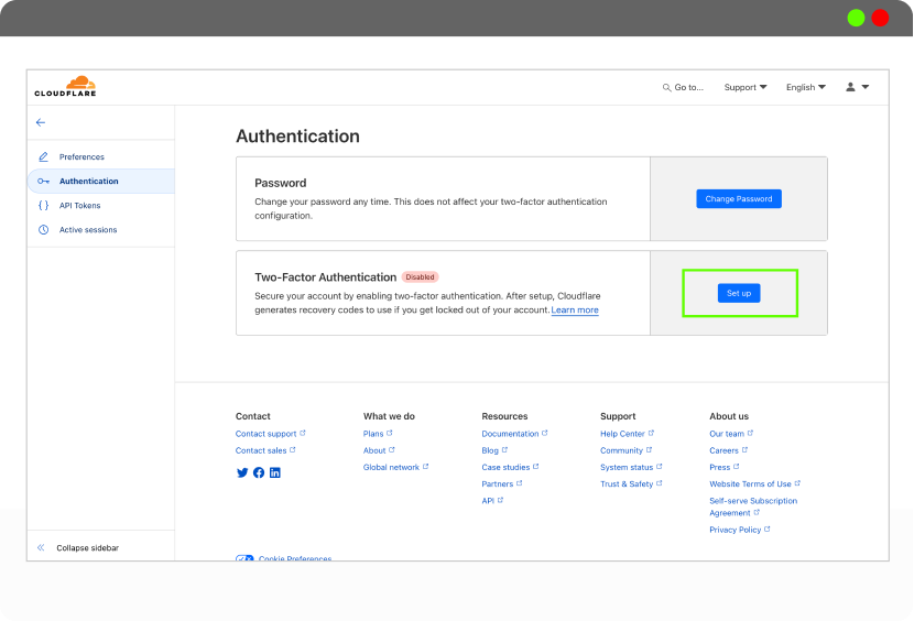 Cryptnox FIDO2 card for Cloudflare account