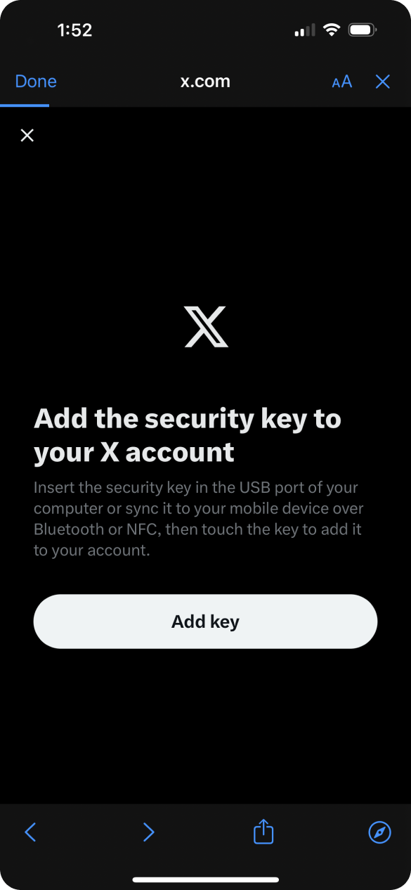 Add Security key to X account-Mobile tutorial