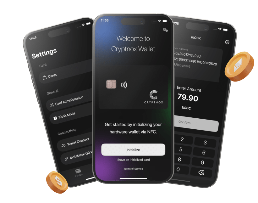 Cryptnox NFC card for secure blockchain access