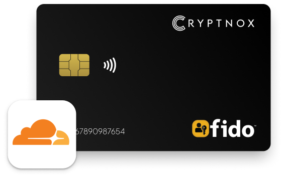 Guide cover for Cryptnox FIDO2 card for Cloudflare account setup