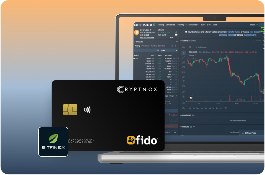 CRYPTNOX FIDO security card with Bitfinex platform