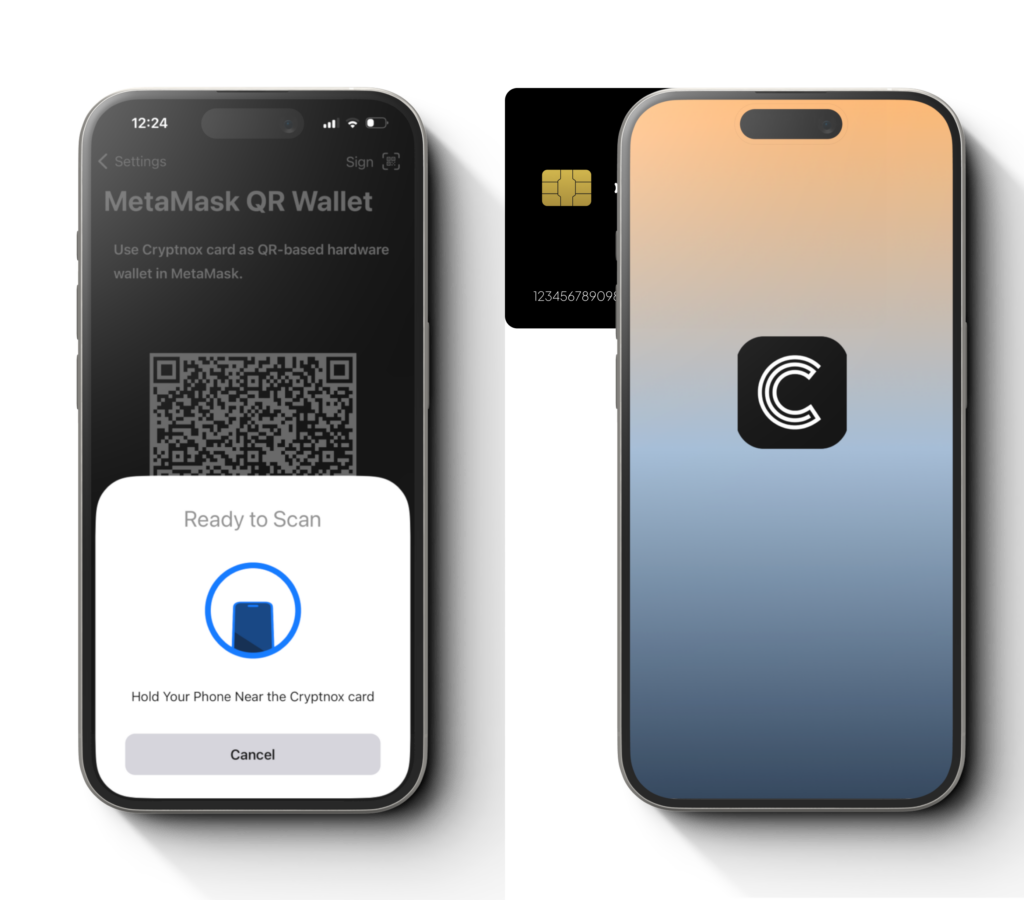 Step 24 updated frame for connect your card to Metamask instructions
