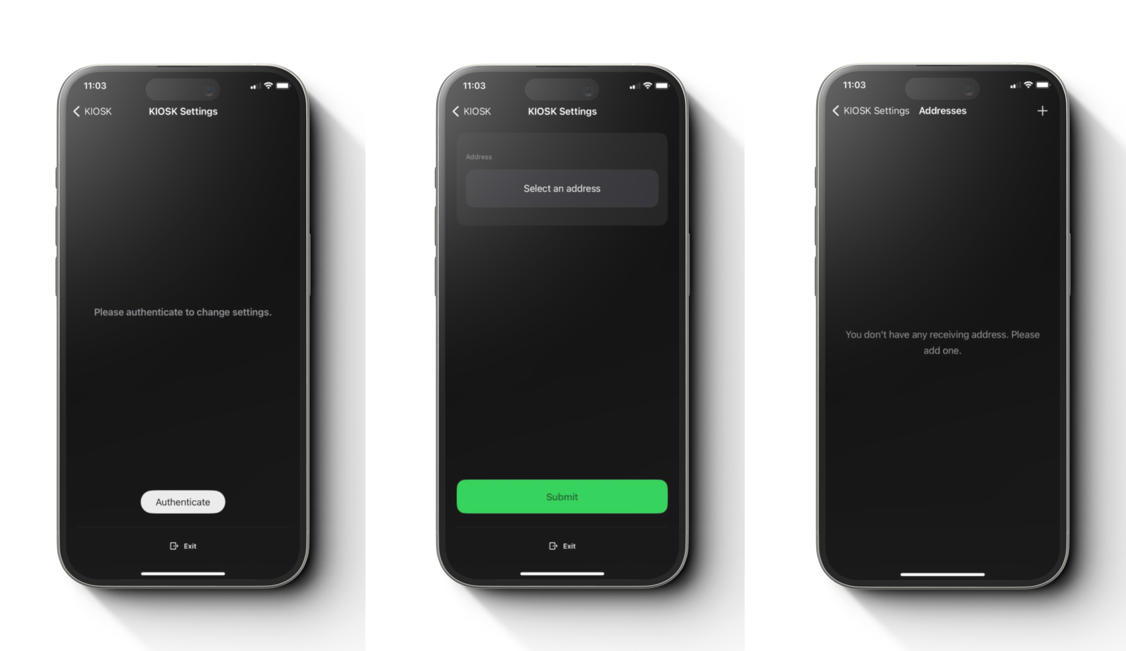 Step 44 tutorial preview showing a kiosk mode screen