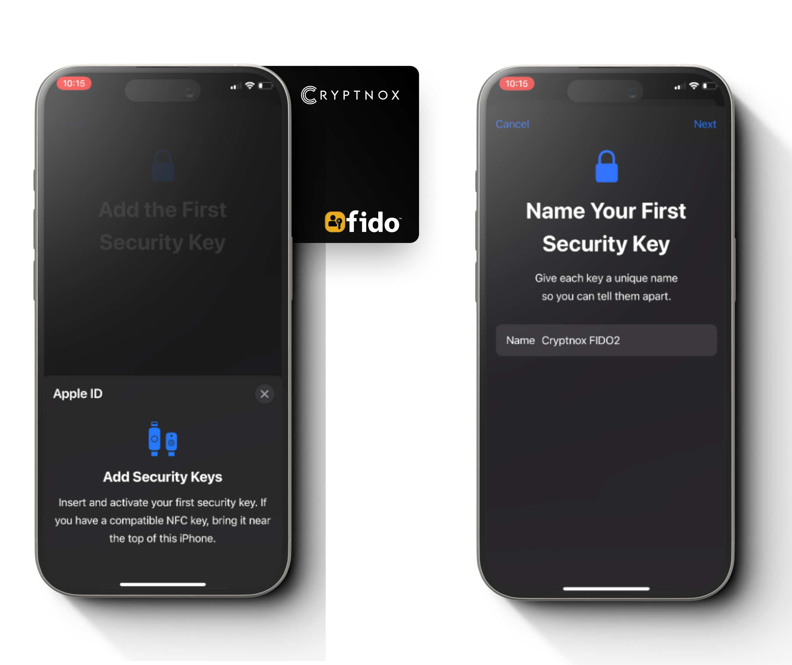 Step 22 continue screen for passkey on iPhone security key setup