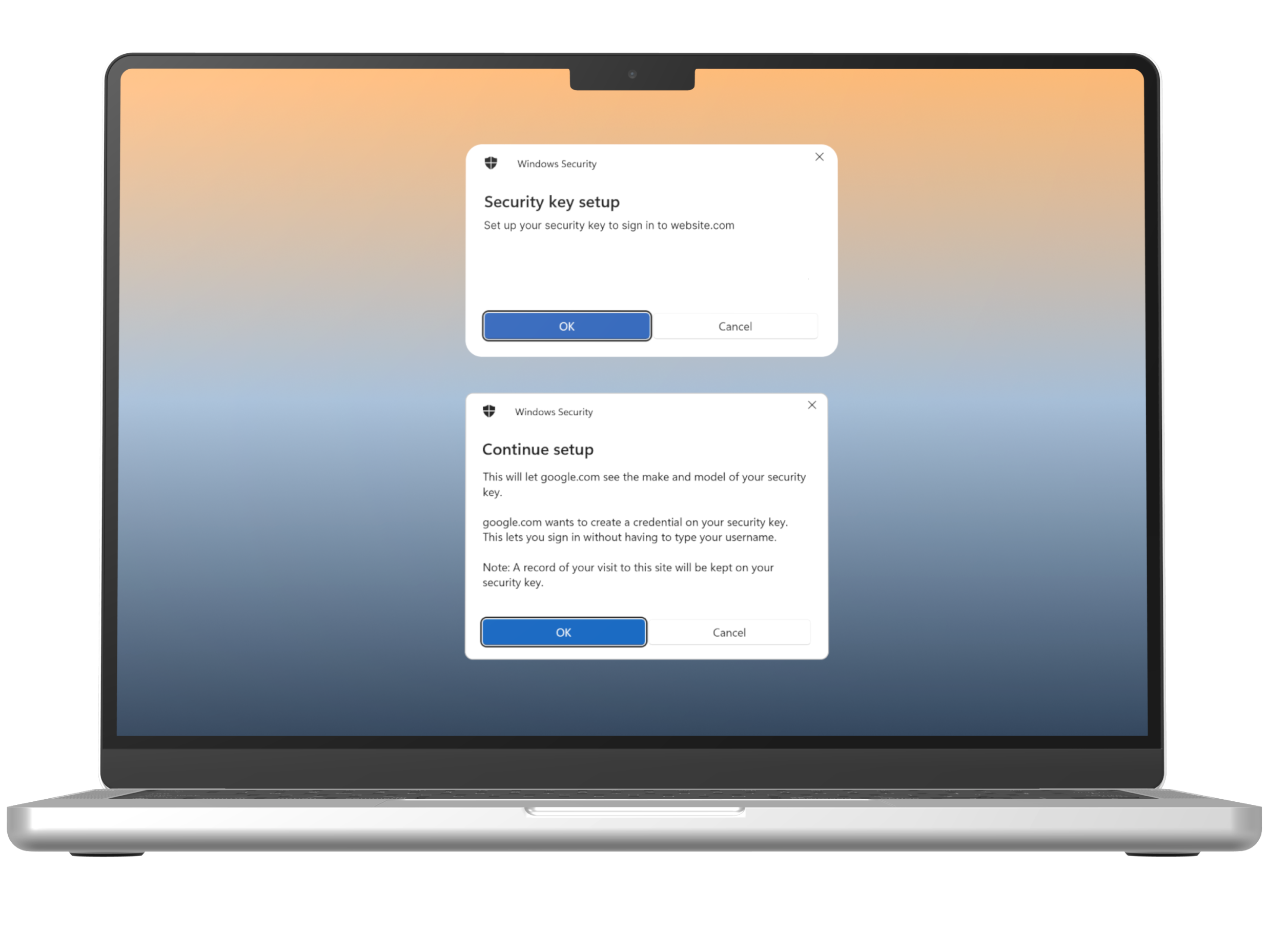 Step 20 setup visual for Cryptnox FIDO2 card for Cloudflare account