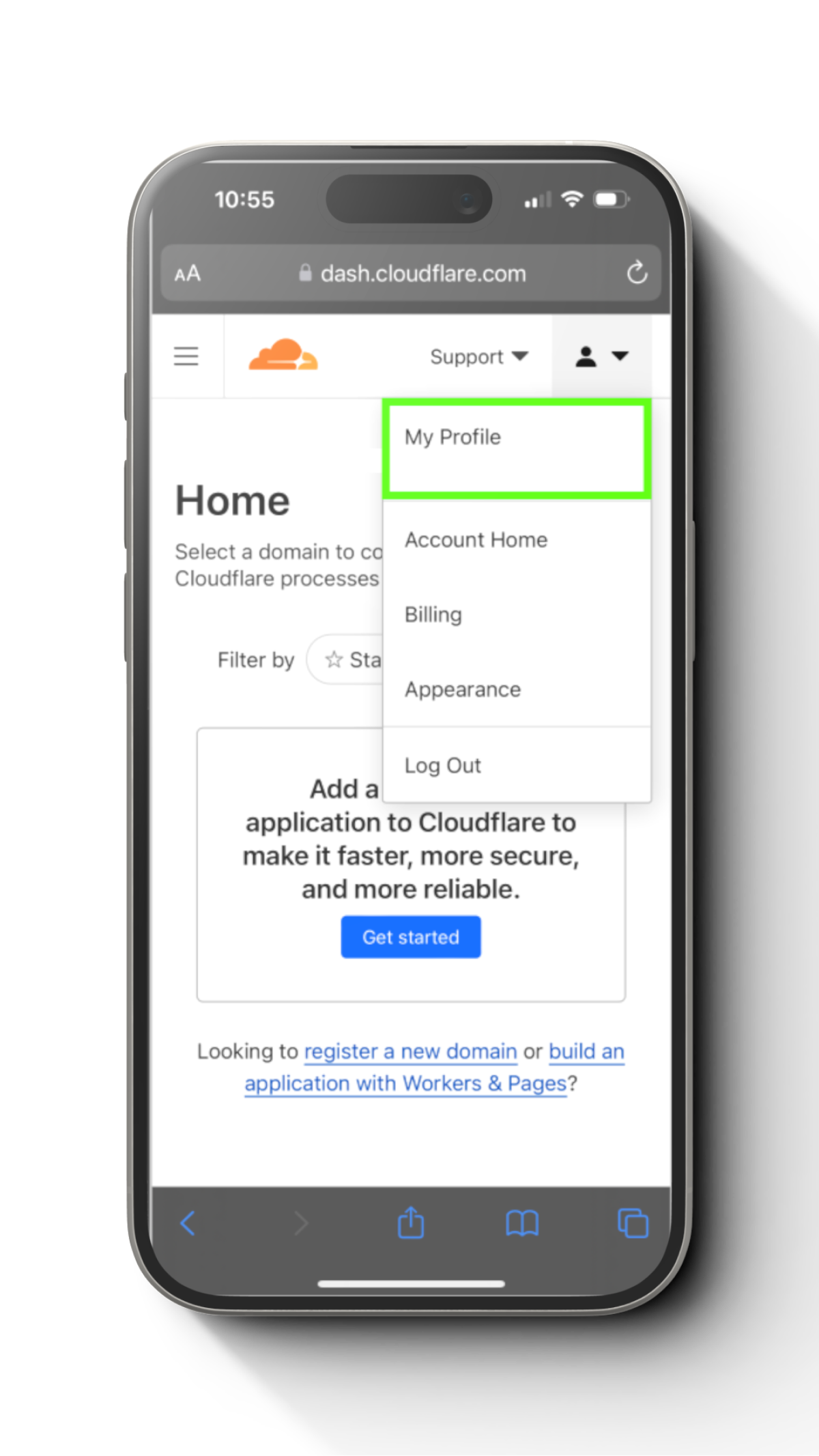 Step 5 to setup Cryptnox FIDO2 card for Cloudflare account mobile on device