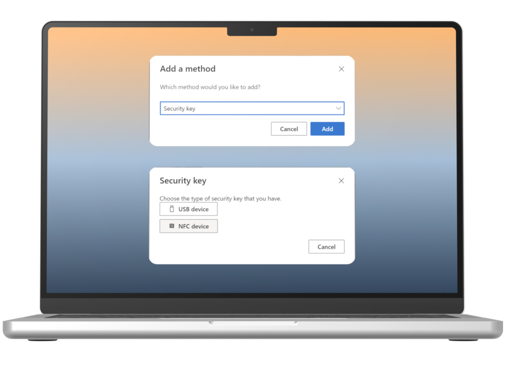 Step 12: security key workflow graphic for FIDO2 card for Windows setup