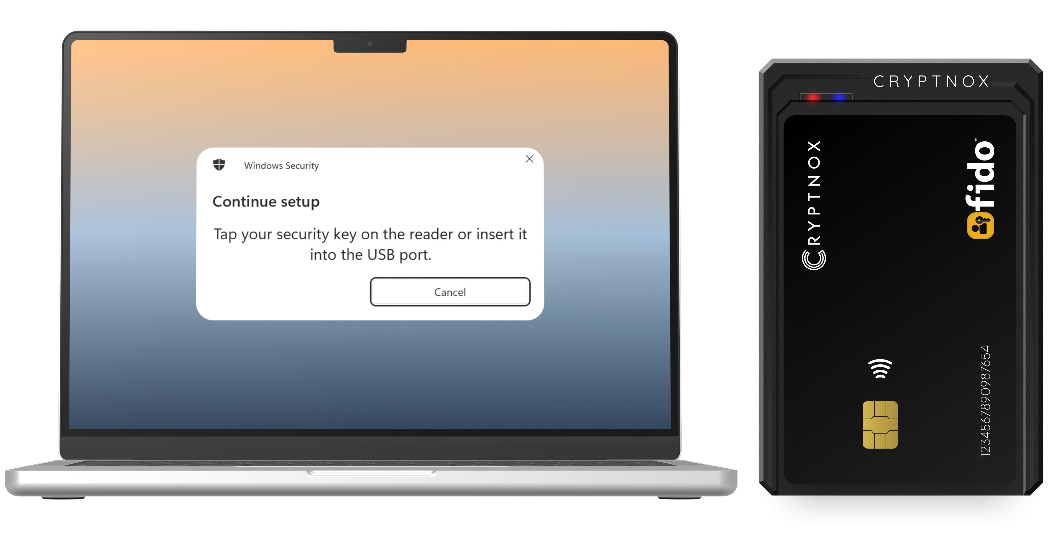Step 22 setup visual for Cryptnox FIDO2 card for Cloudflare account
