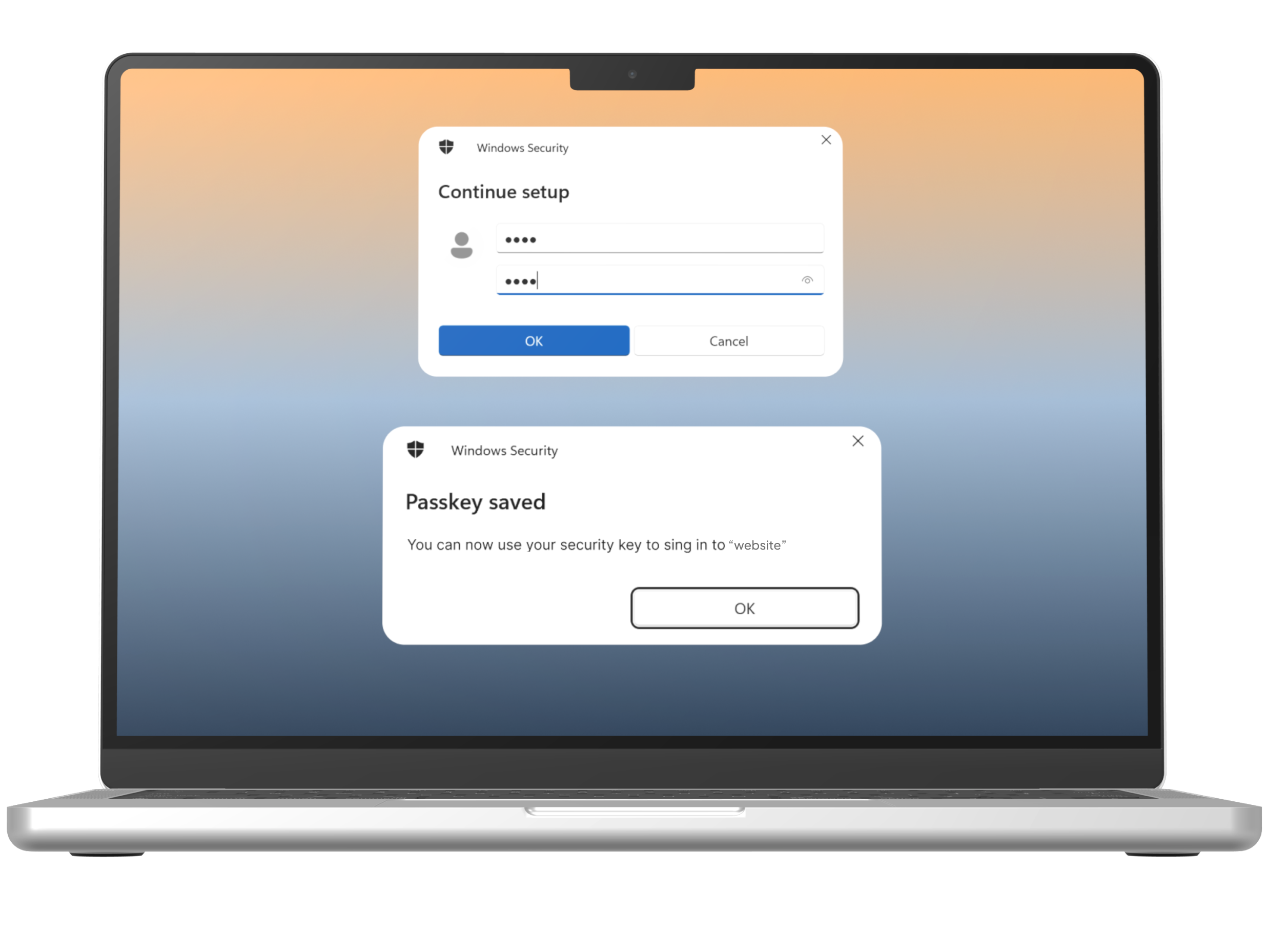 Step 19 confirms account identity to set a passkey on X account.