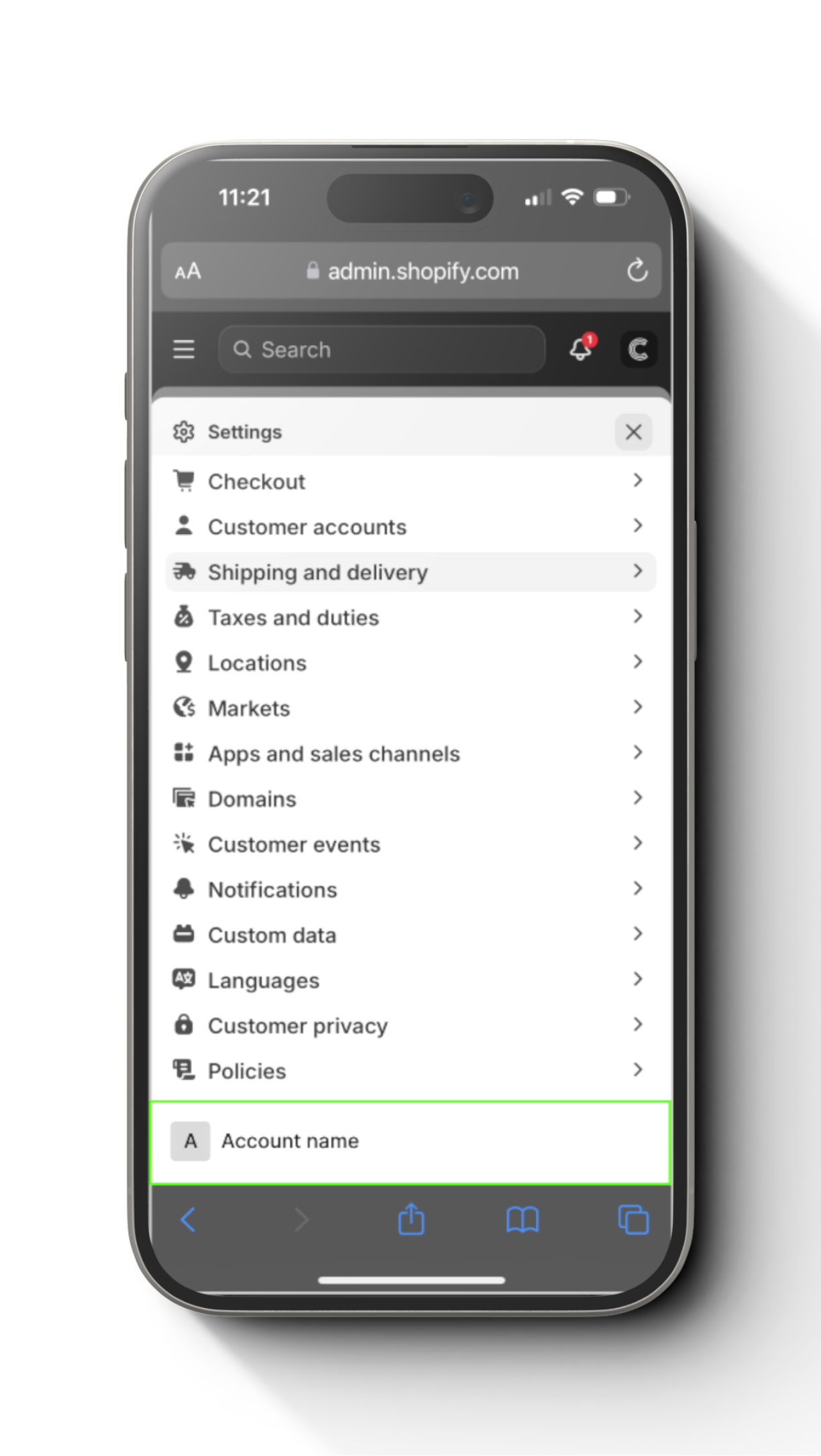 Step 7: Cryptnox FIDO2 card Shopify mobile setup prompt on mobile