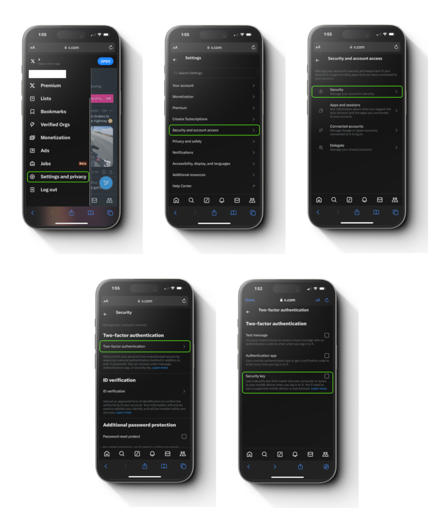 Set Passkey on X Account: iOS & Android Mobile Guide | Cryptnox