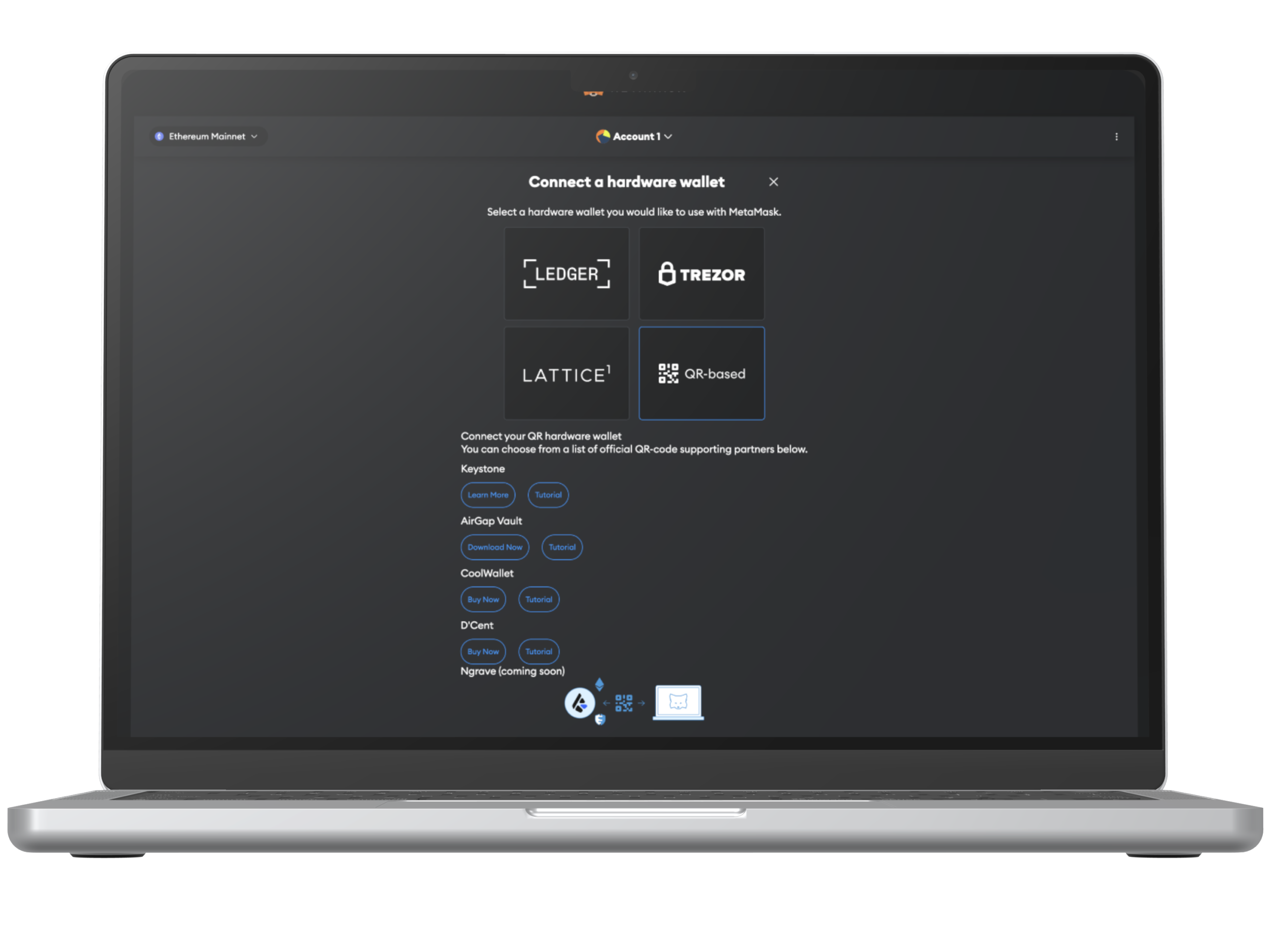 Step 24 mobile wallet screen for connect your card to Metamask setup