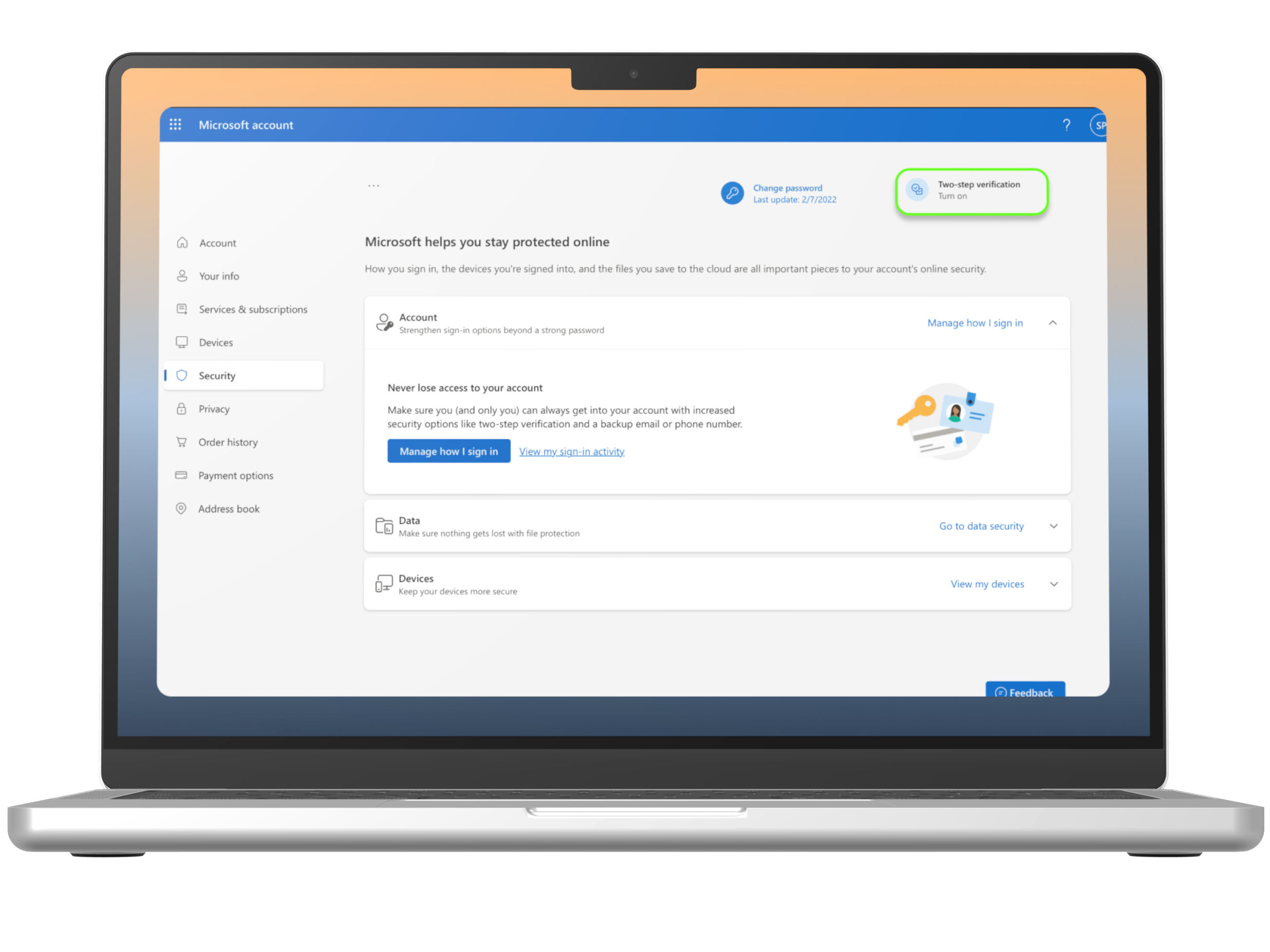FIDO2 Card for Microsoft Account