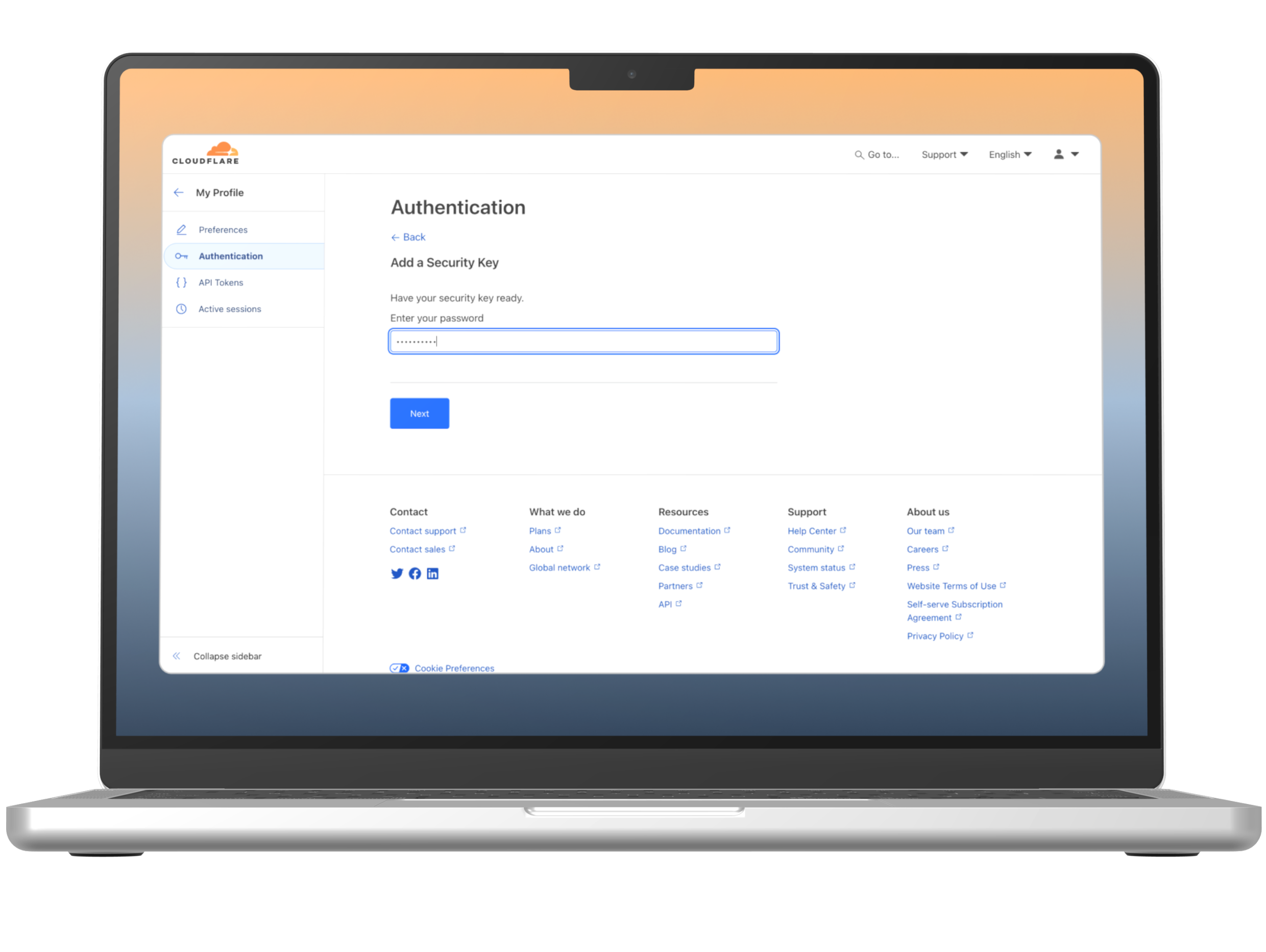 Step 28 card visual for Cryptnox FIDO2 card for Cloudflare account