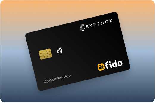CRYPTNOX security card with chip, contactless icon