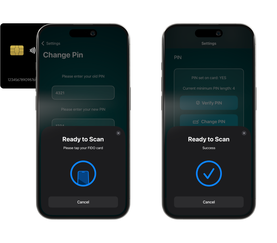 How to change PIN for the FIDO2 card3