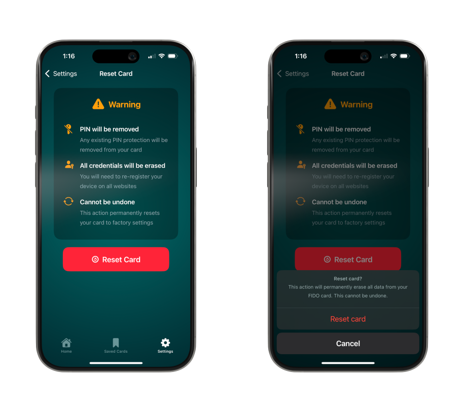 How to reset PIN for the FIDO2 card2