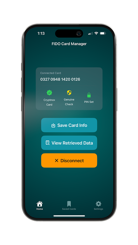 How to retrieve the data from FIDO2 card​