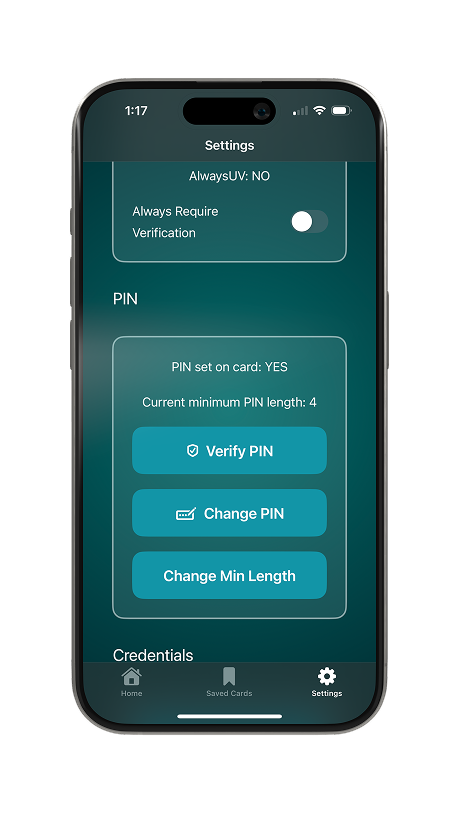 How to set PIN for the FIDO2 card4