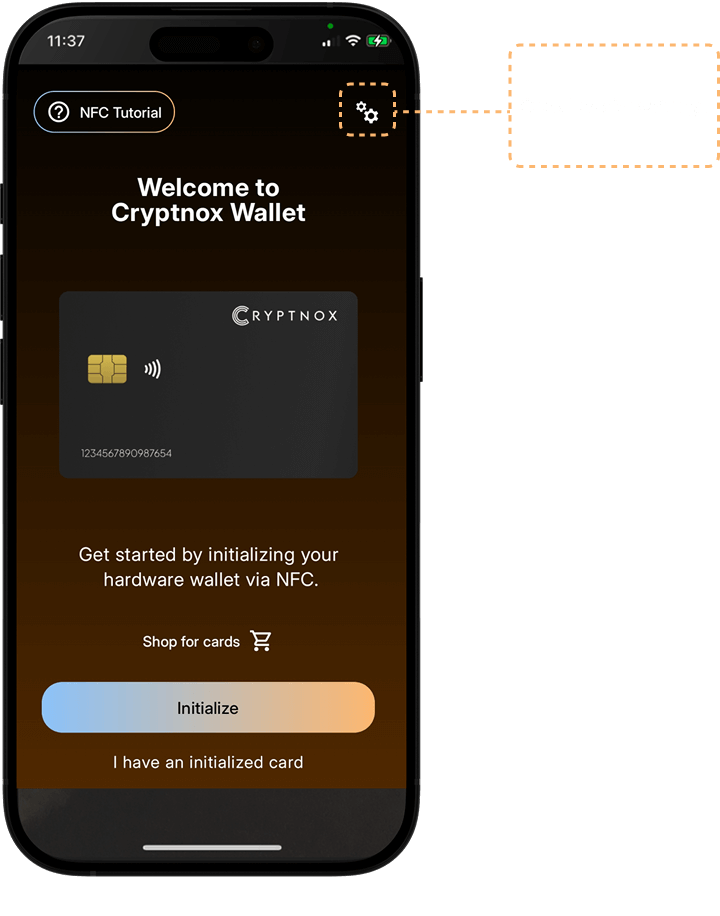 Select setting icon at the top right corner (1)