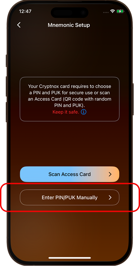 enter PINPUK manually3