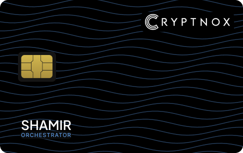 Cryptnox Shamir Orchestrator card — performs all cryptography, holds no share at rest