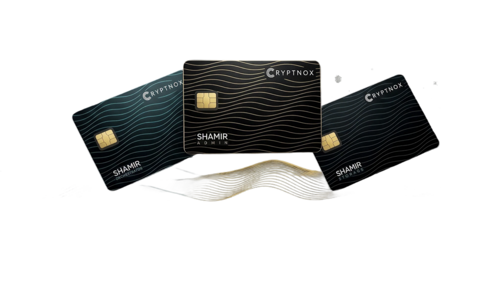 Cryptnox Shamir Secret Sharing card set — institutional key backup smart cards